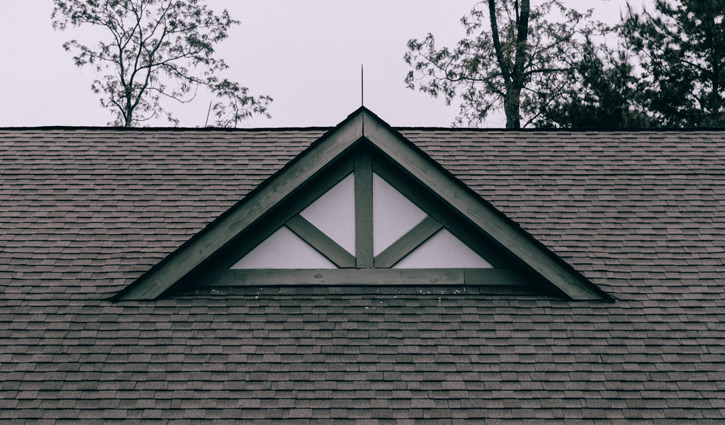 composition roof with asphalt shingles
