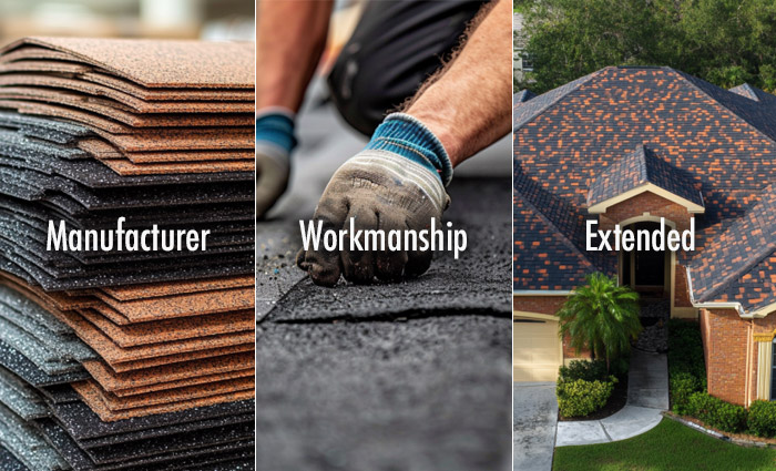 different types of roof warranties