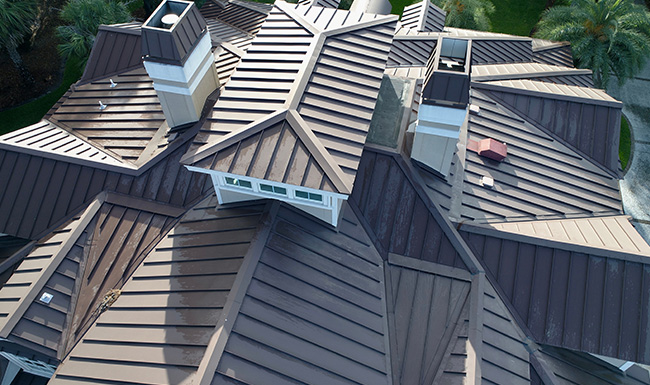 a quality metal roof system on a premium property