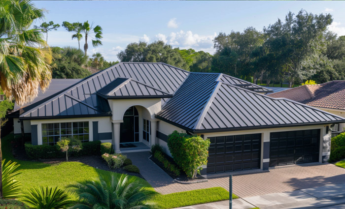 metal roof with improved appearance after painting