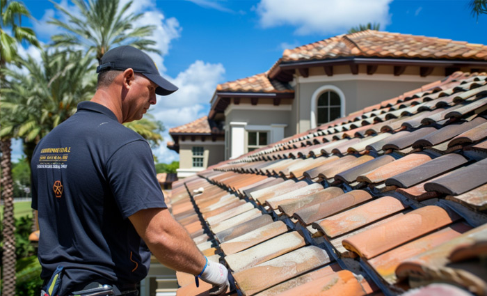 regular inspection and cleaning clay tile roofs