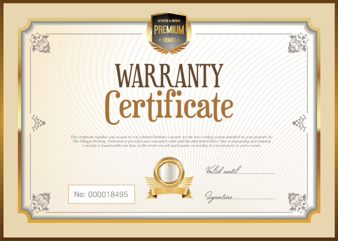 the villages florida new roof warranty