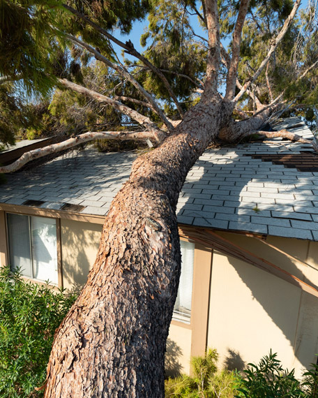 the villages roofing damage